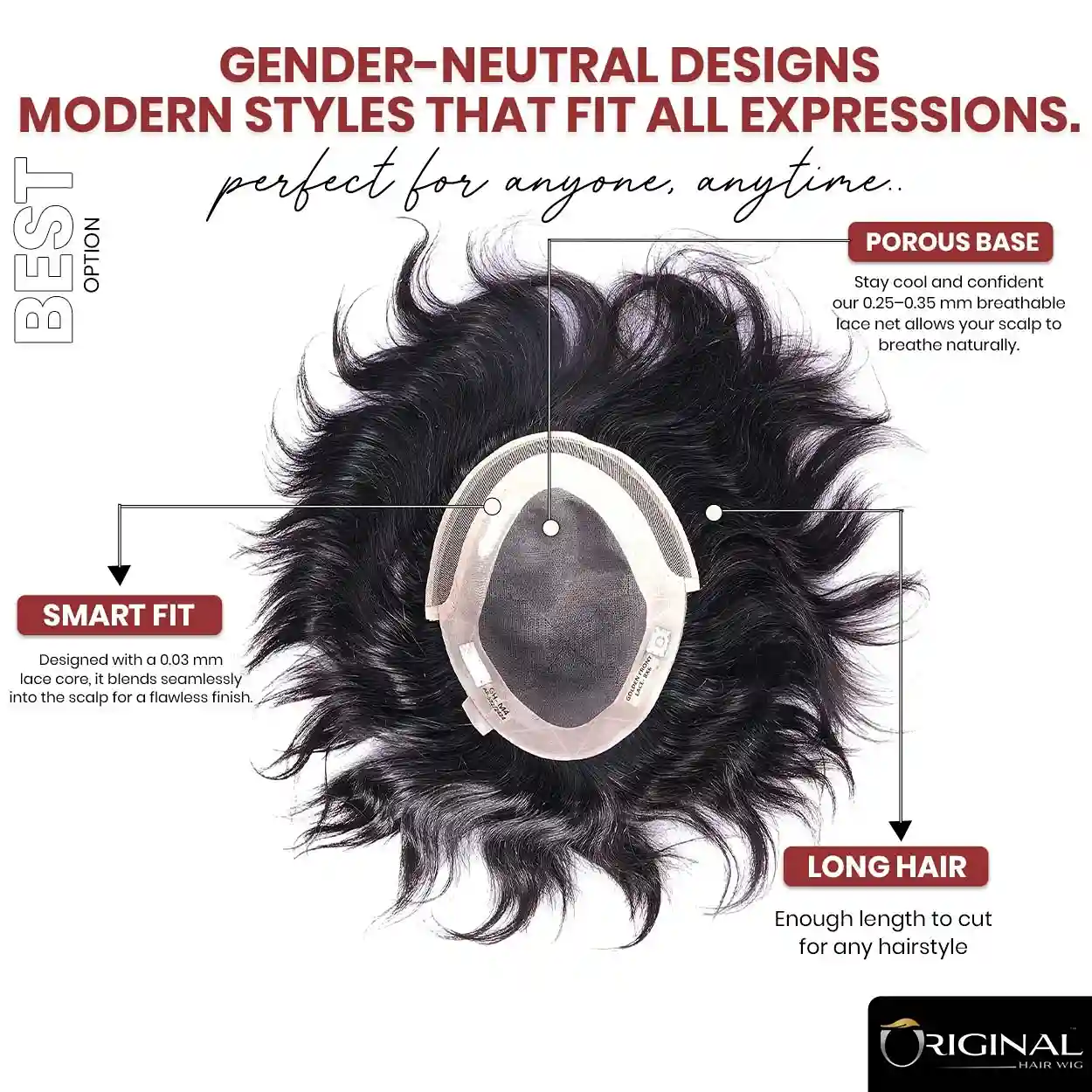 Front Lace Hair Patch Single Knot Natural Hairline Net Front Design